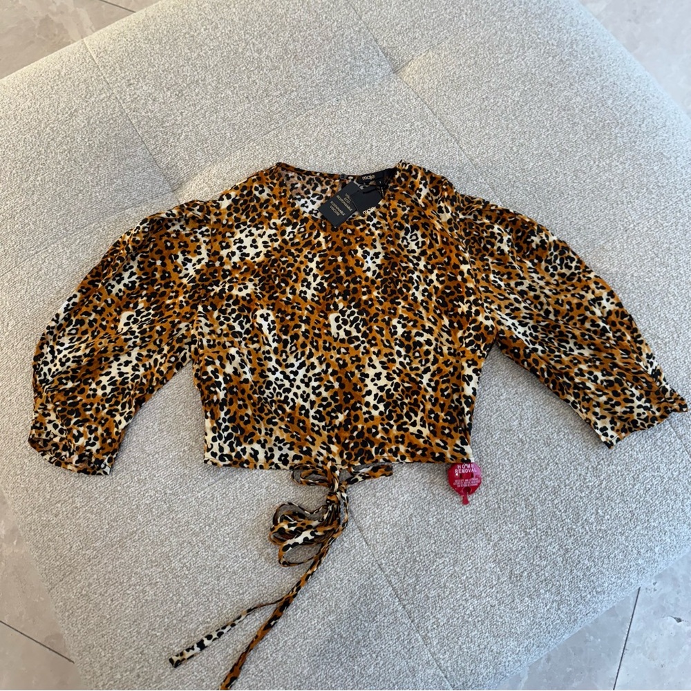 NWT MAJE LEOPARD PRINT TOP - SIZE 1 (US 4) - Picture 3 of 6